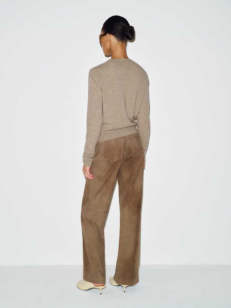 Nikki Cashmere Crew Reformation – pull en cachemire, coloris Oatmeal – vue 6