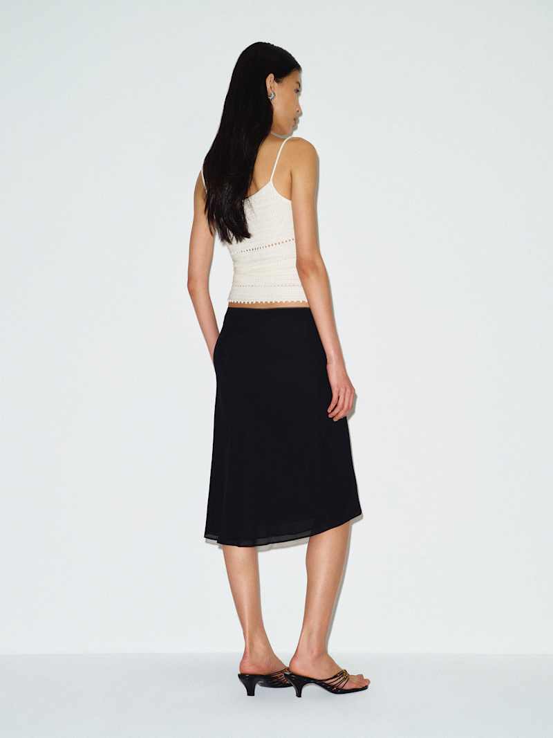 Layla Knee Length Skirt Reformation – jupe, coloris Black – vue 4