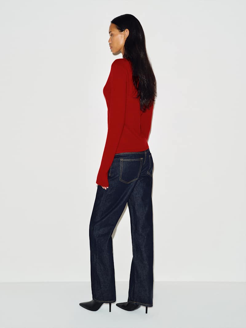 Bloom Cashmere V - Neck Cardigan Reformation – cardigan en cachemire, coloris Lipstick – vue 6