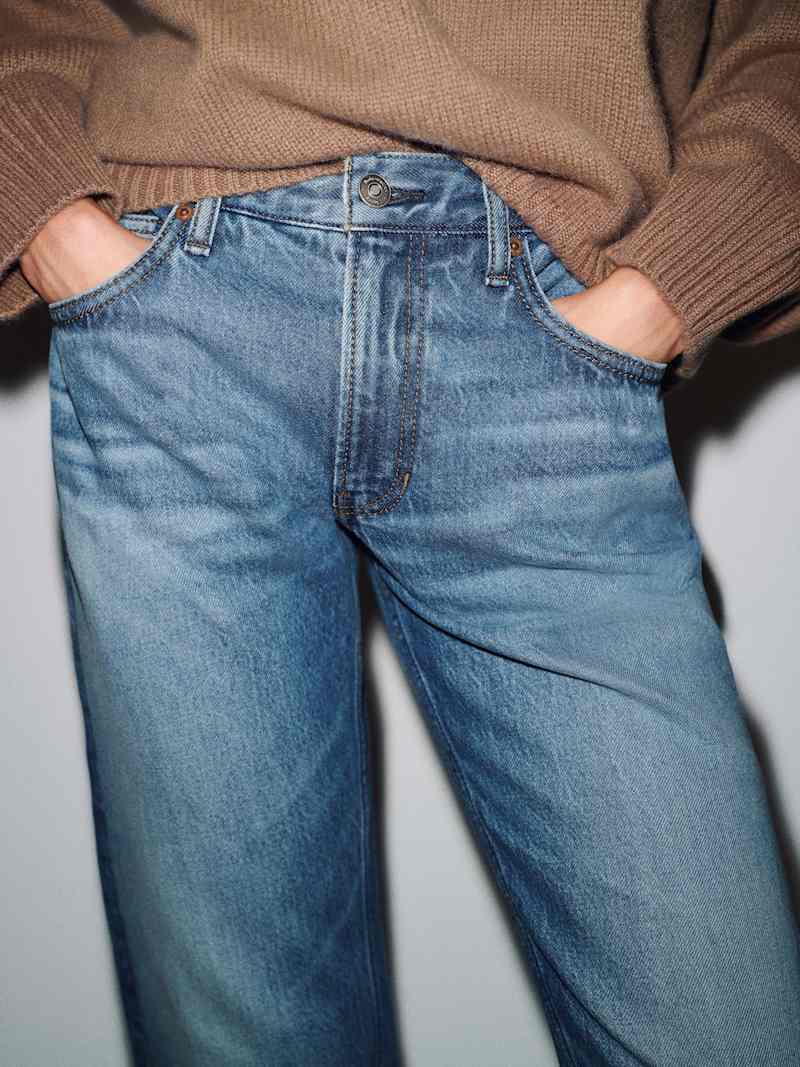 Brandon Low Rise Slouchy Straight Jeans Reformation – jean droit taille basse, coloris Salerno – vue 6