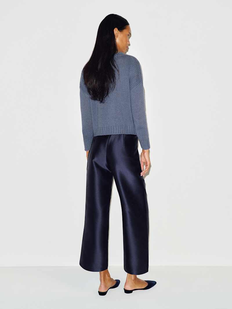 Cleo Cashmere Cropped Crew Reformation – pull en cachemire, coloris Flint – vue 4