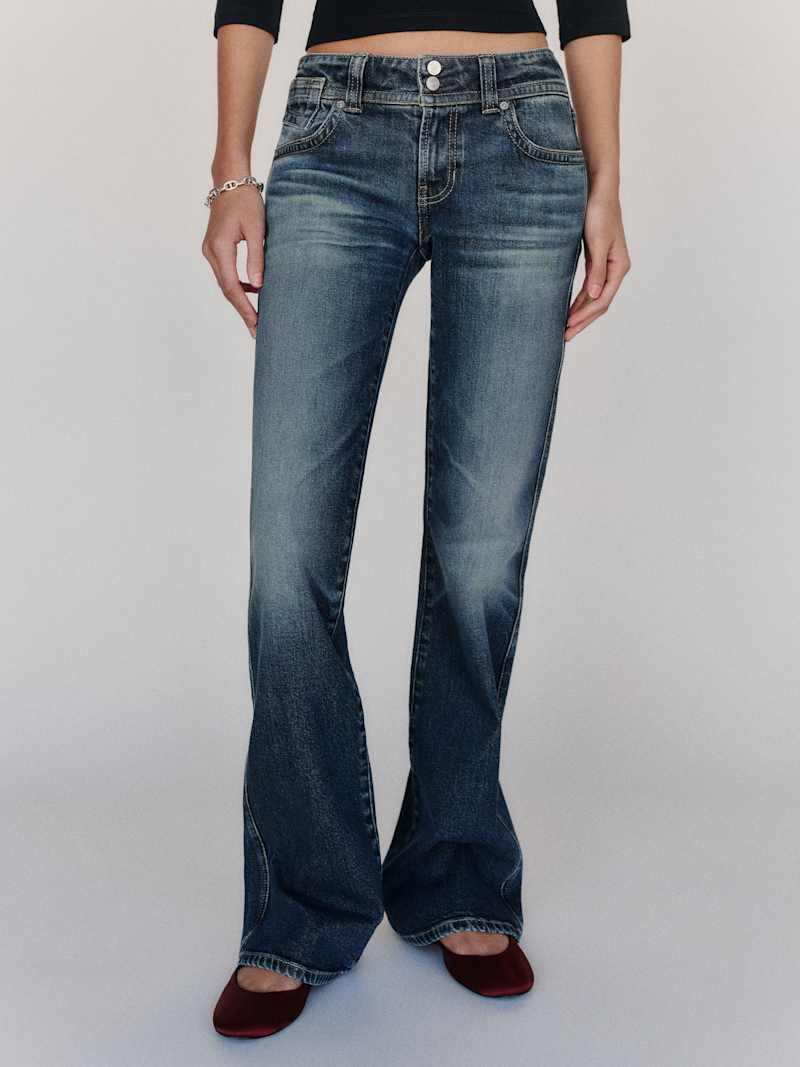 Brent Stretch Low Rise Bootcut Jeans Reformation – jean bootcut taille basse, coloris Sheldon – vue 3