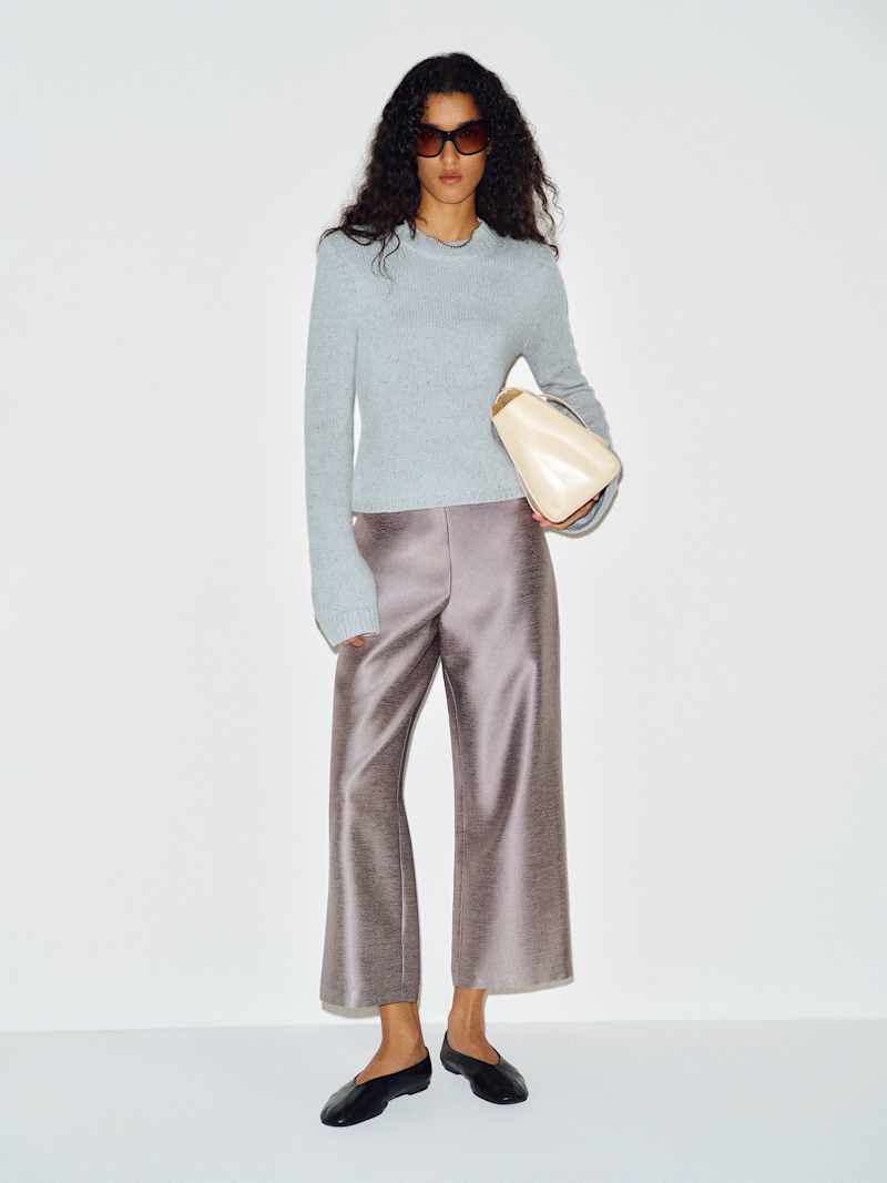 Ashley Regenerative Wool Crew Reformation – pull en laine, coloris Skye Donegal