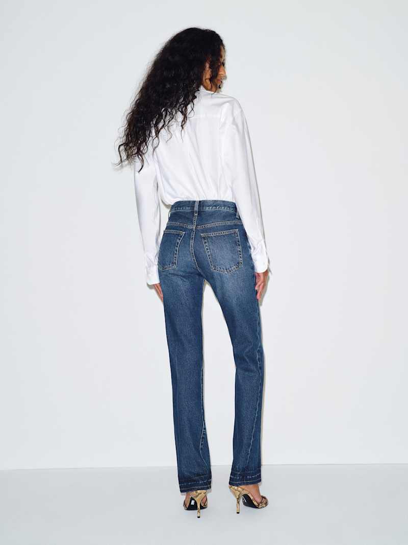 Alexa Chung High Rise Straight Leg Jeans Reformation – jean droit taille haute, coloris Scorpio Sun – vue 4