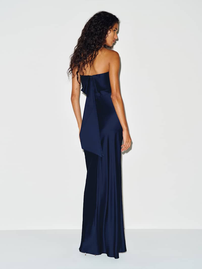 Sammie Silk Dress Reformation – robe en soie, coloris Navy – vue 6