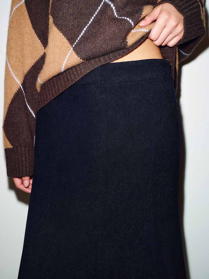 Mavie Skirt Reformation – jupe, coloris Navy – vue 3