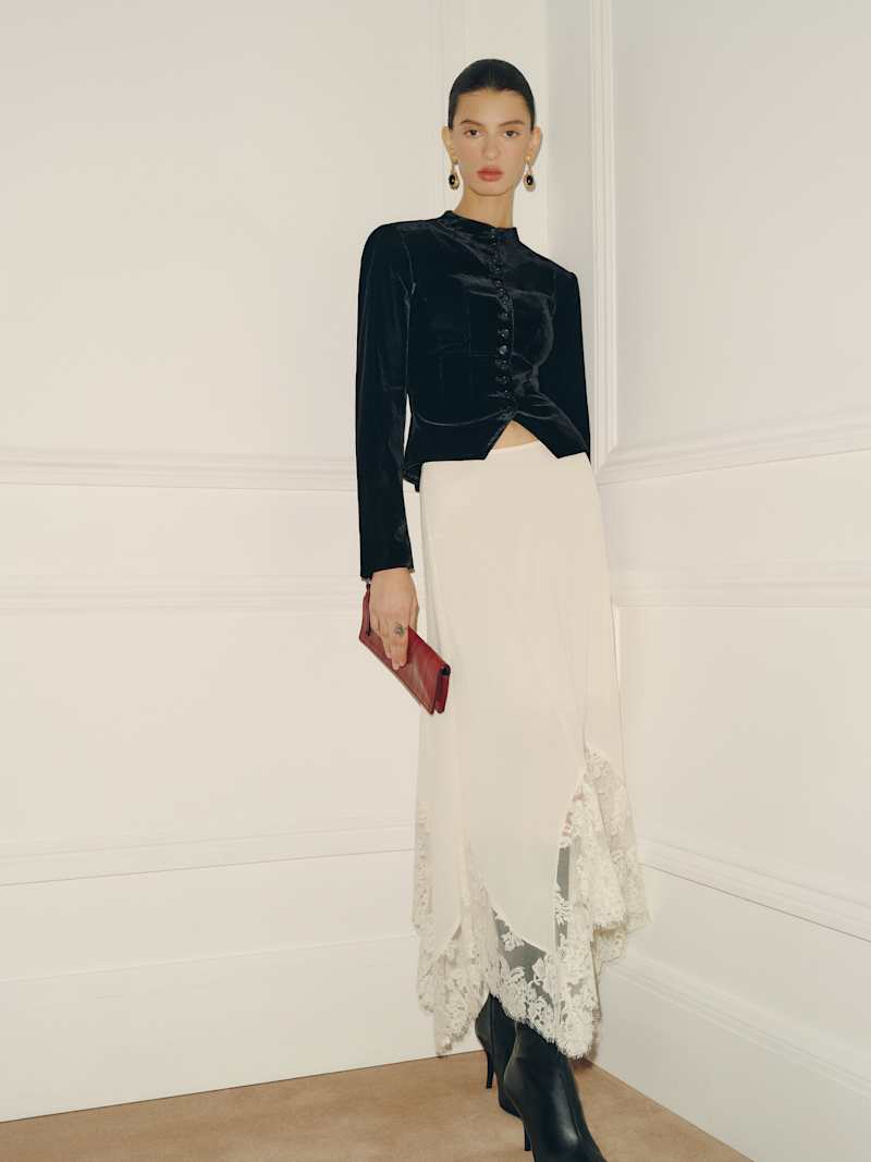Mccall Skirt Reformation – jupe, coloris Fior Di Latte Lace