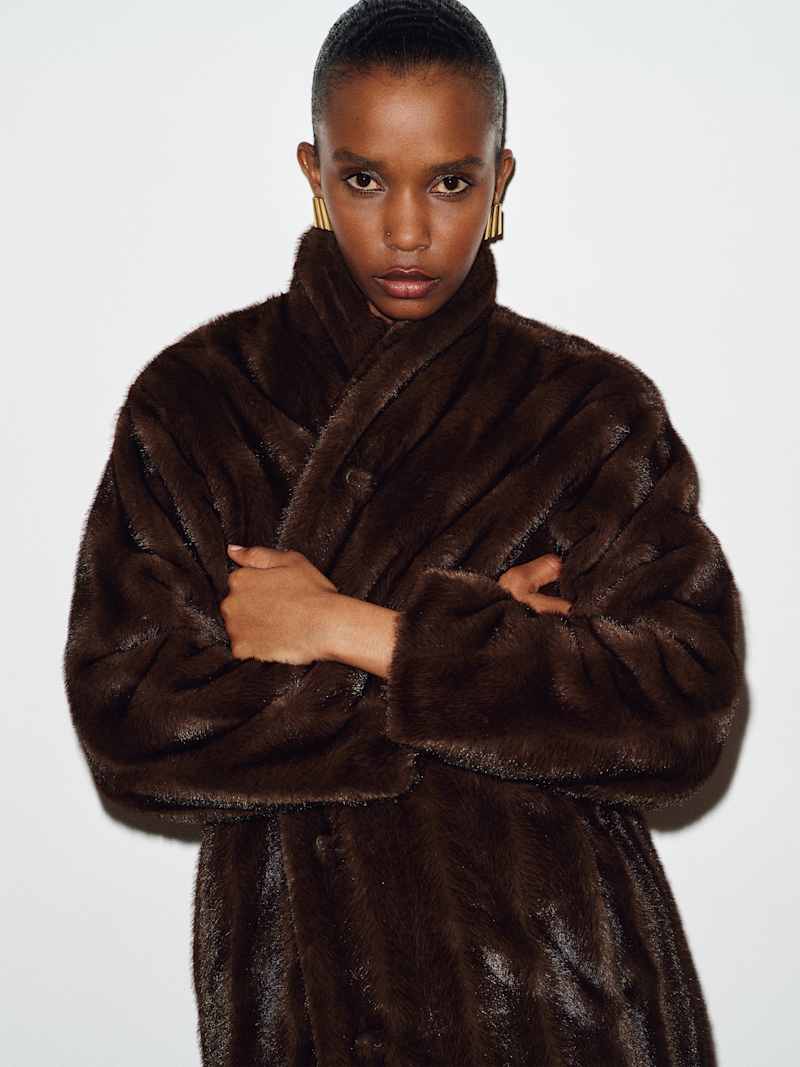 Gabrielle Coat Reformation – manteau, coloris Dark Brown – vue 4