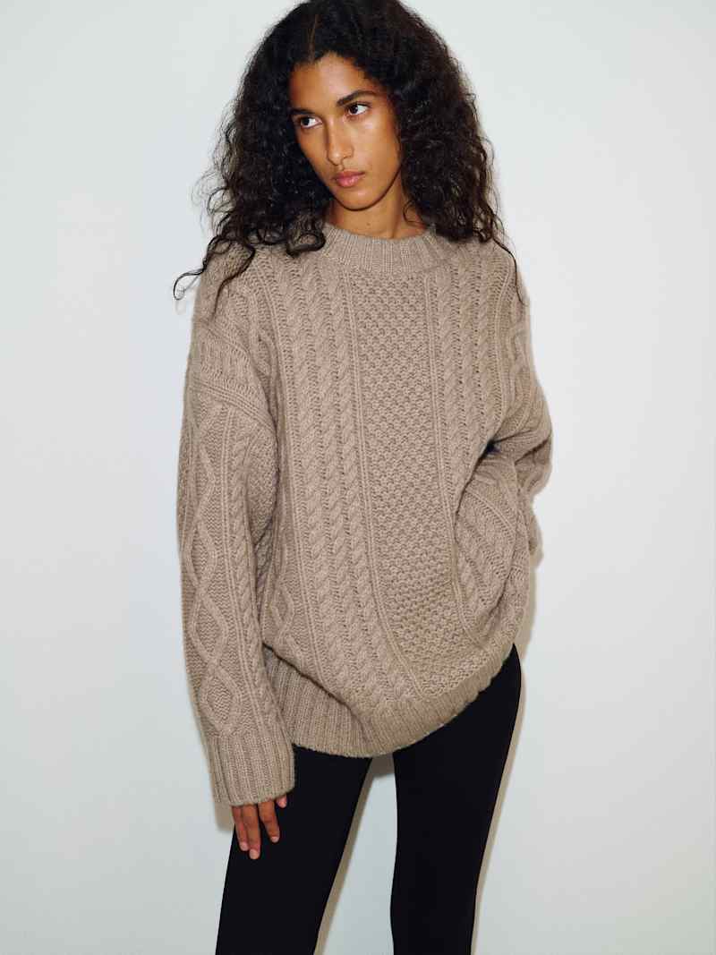 Nora Sweater Reformation – pull, coloris Oatmeal – vue 2