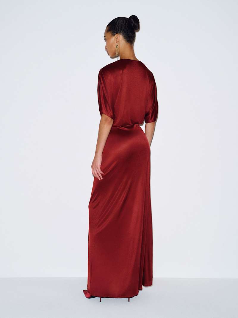 Marissa Knit Dress Reformation – robe en maille, coloris Redwood – vue 4