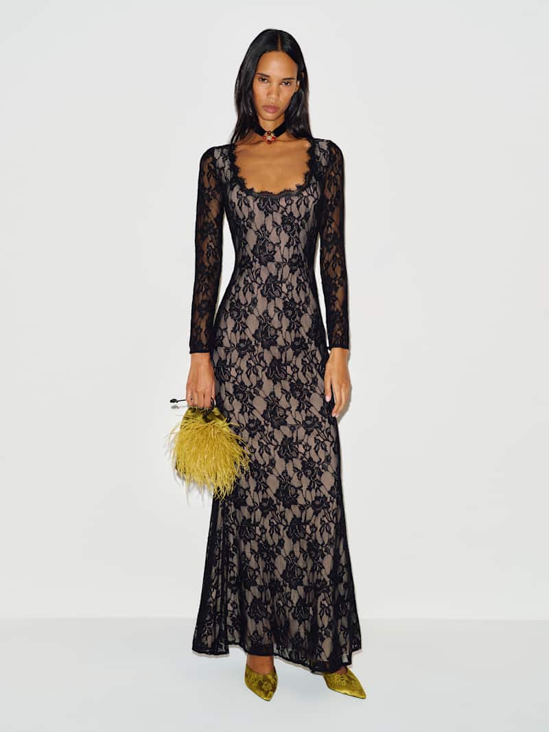 Sophia Knit Dress Reformation – robe en maille, coloris Jet – vue 6