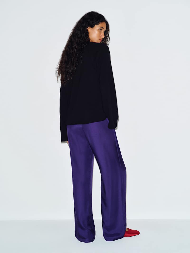 Eliza Scoop Neck Cashmere Sweater Reformation – pull en cachemire, coloris Black – vue 6