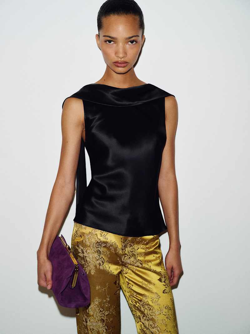 Nikita Silk Top Reformation – top en soie, coloris Black – vue 2