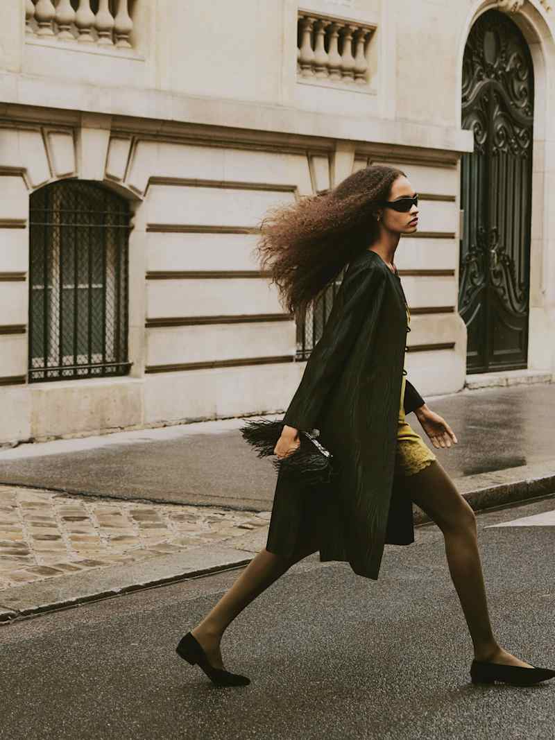 Cailen Velvet Dress Reformation – robe en velours, coloris Citrine – vue 2