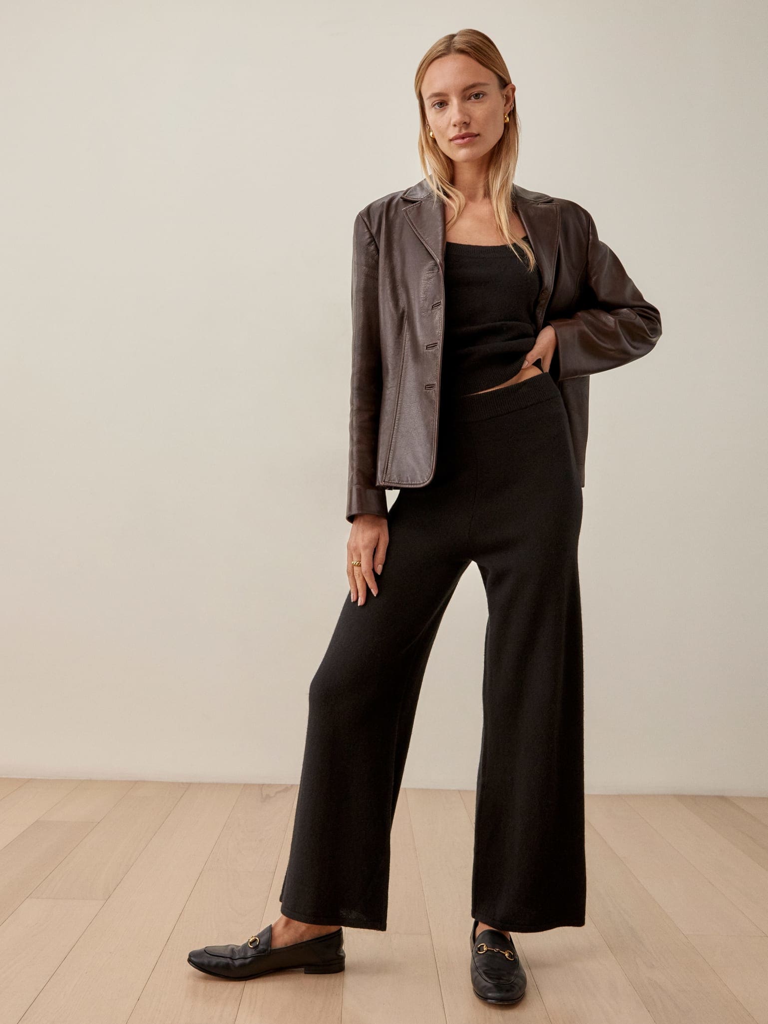 Black Petites Dara Cashmere Pant
