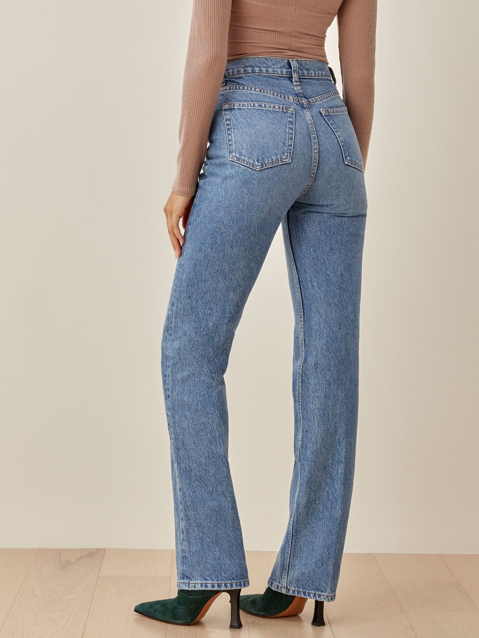 724 high rise straight jeans stellar blue