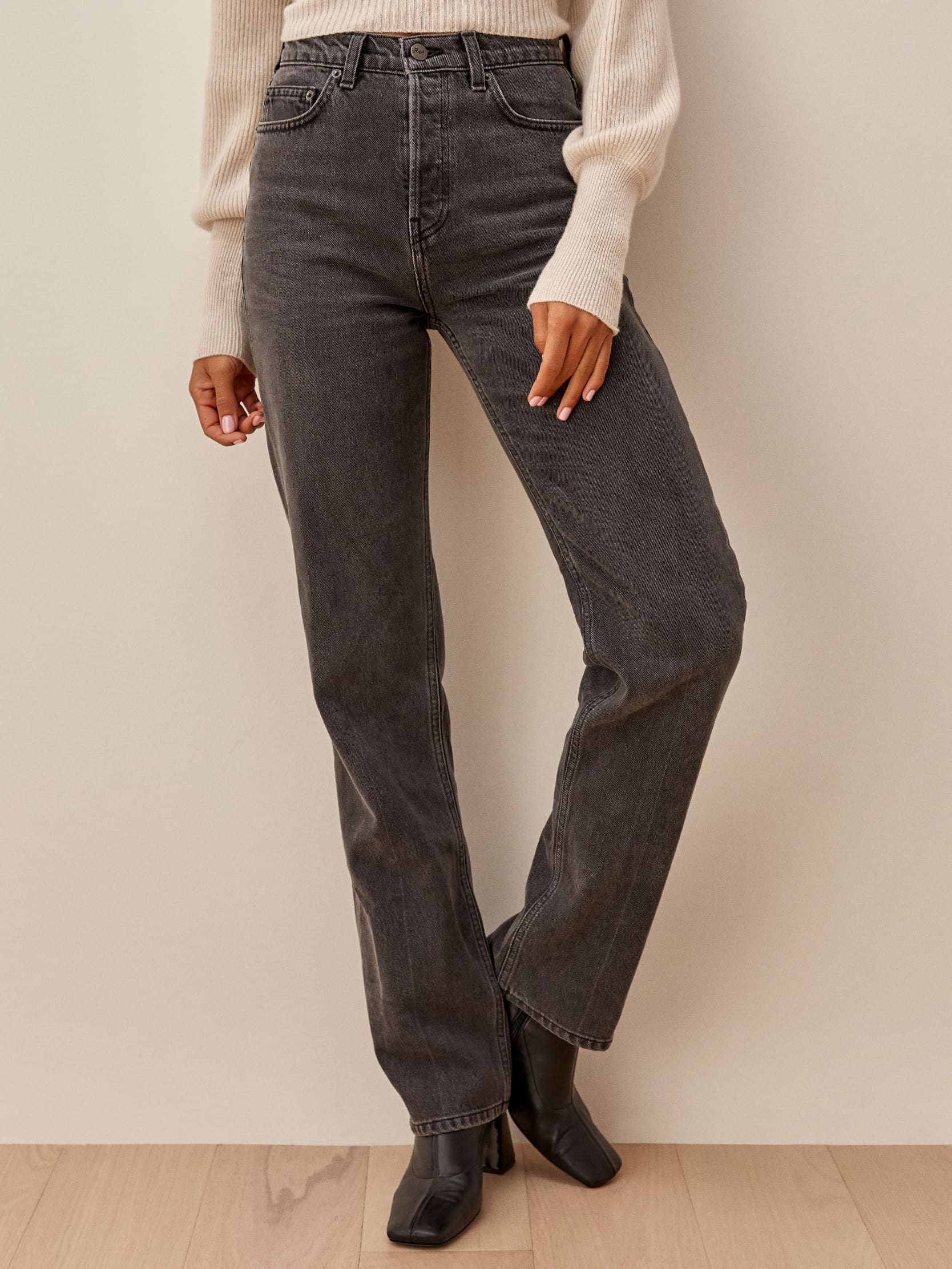 Cynthia High Rise Straight Long Jeans | Reformation