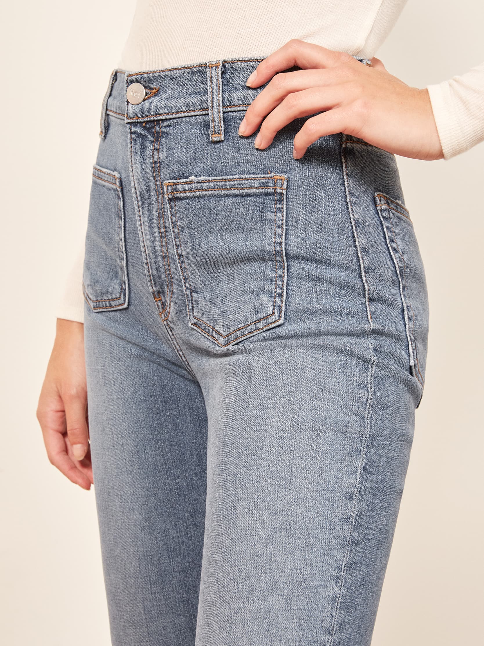 Jeans with patch pockets Clearance