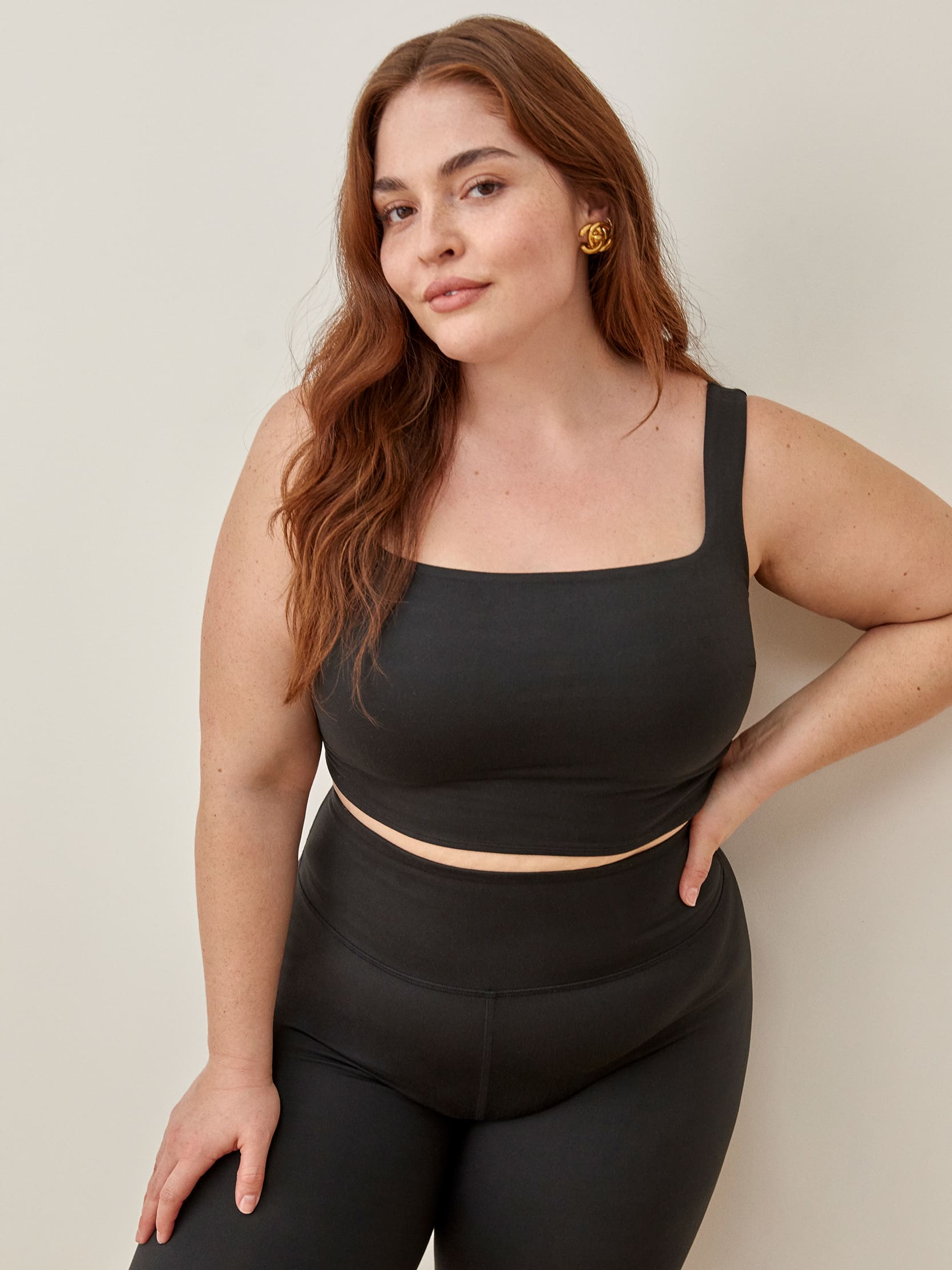 Black Ivy Ecostretch Cropped Tank Es