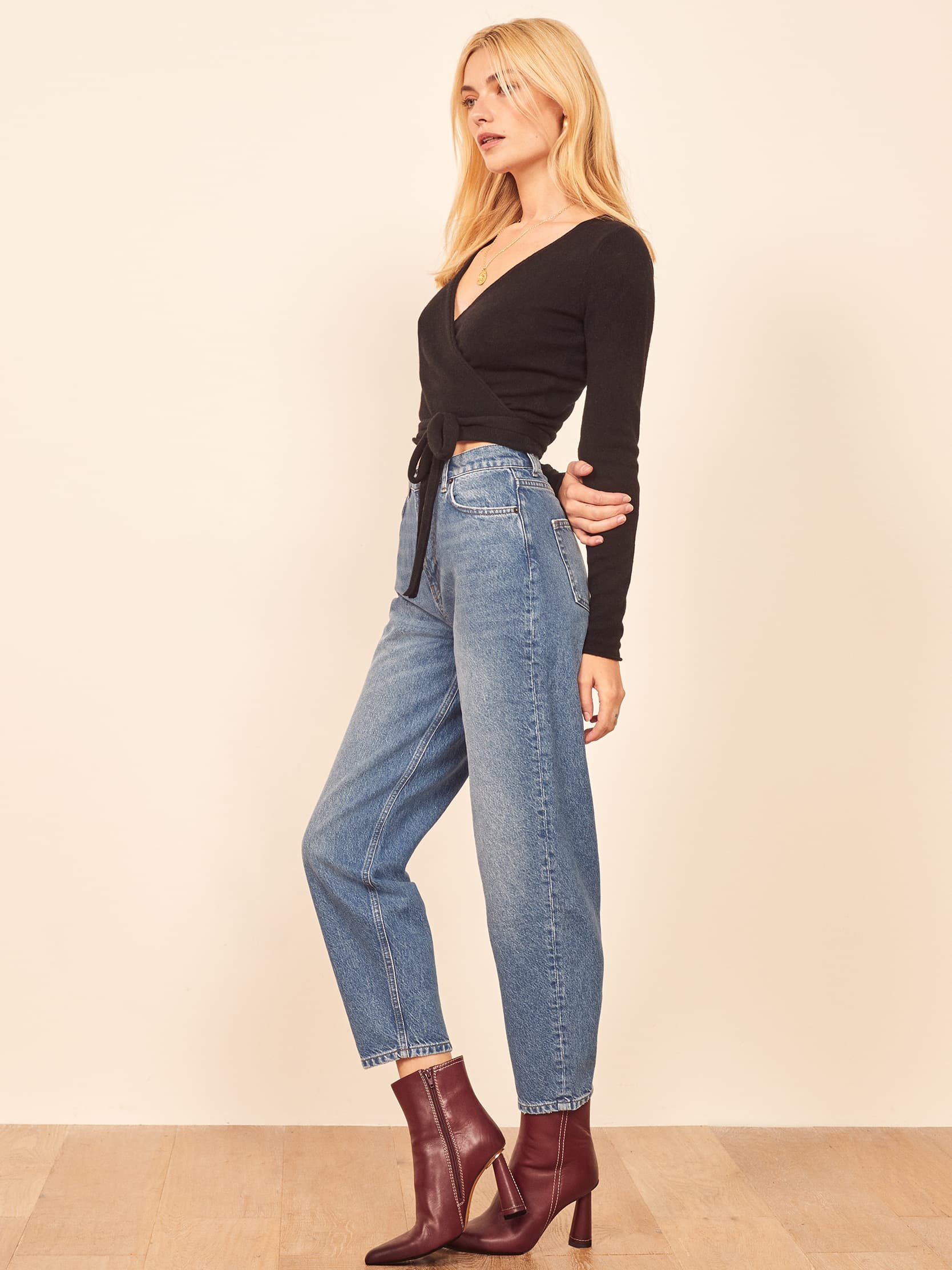 Kris High Rise Relaxed Curve Jeans - Sustainable Denim | Reformation