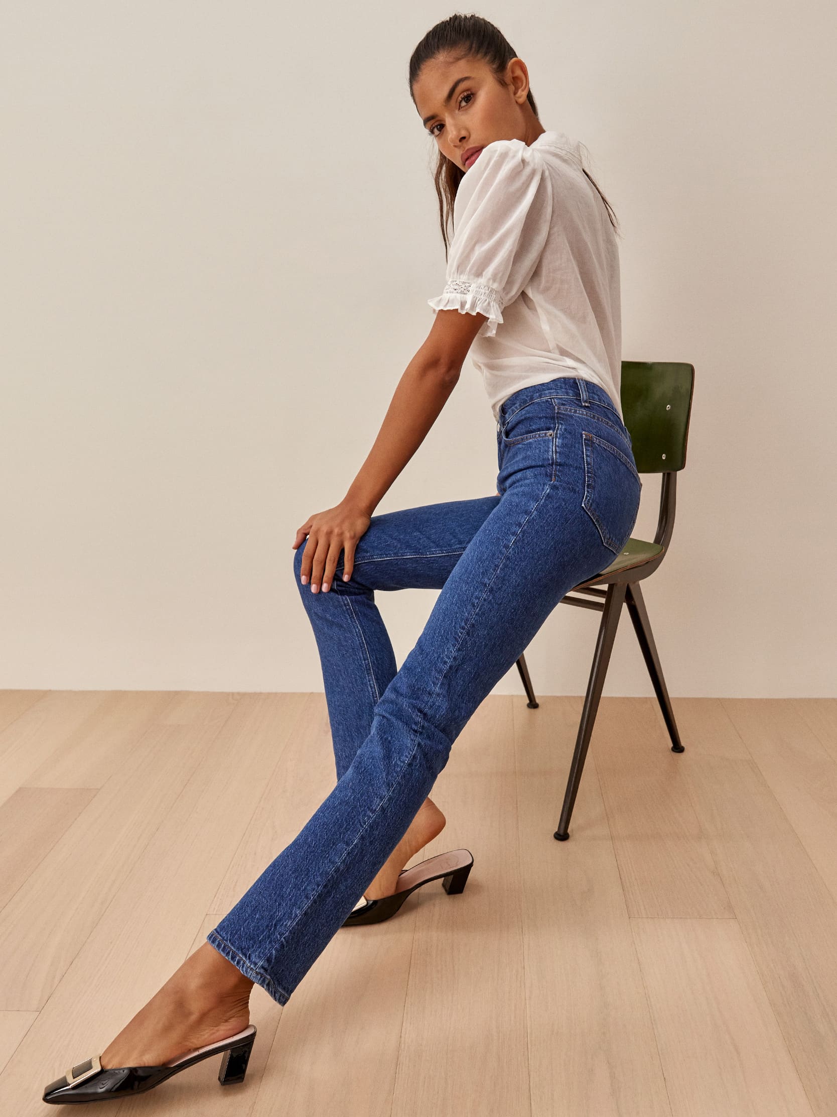 Huntington Liza High Rise Straight Jeans