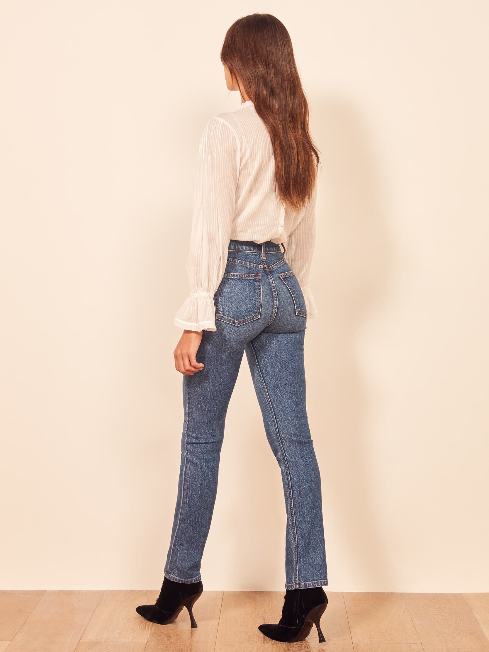 liza ultra high rise straight jeans