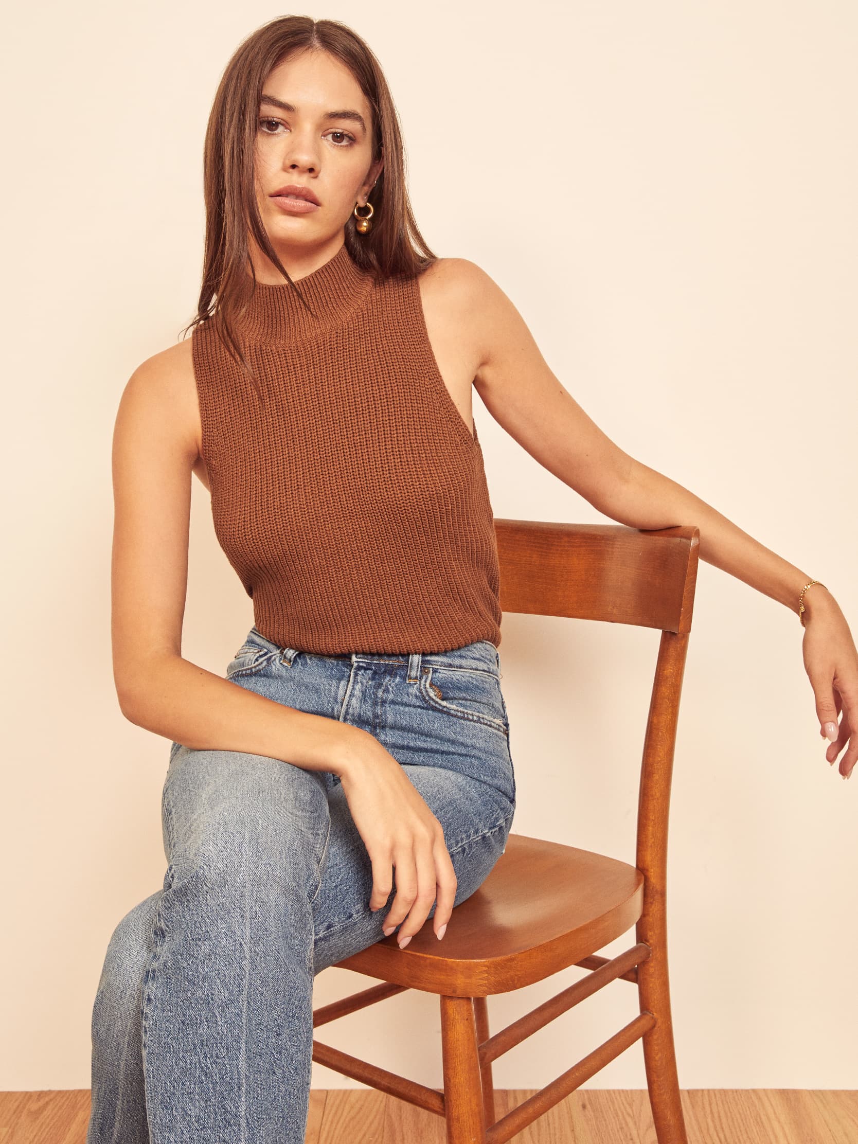 Cinnamon Montaigne Sleeveless Sweater