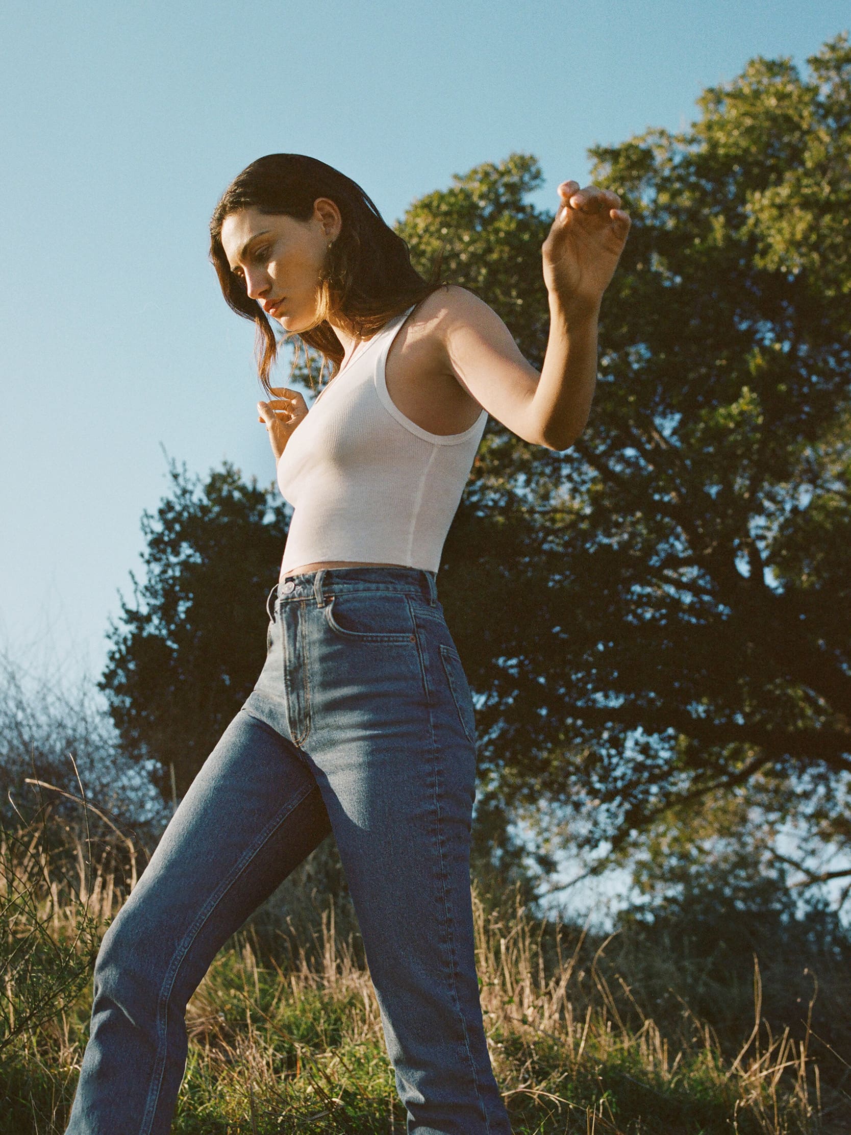 liza ultra high rise straight jeans