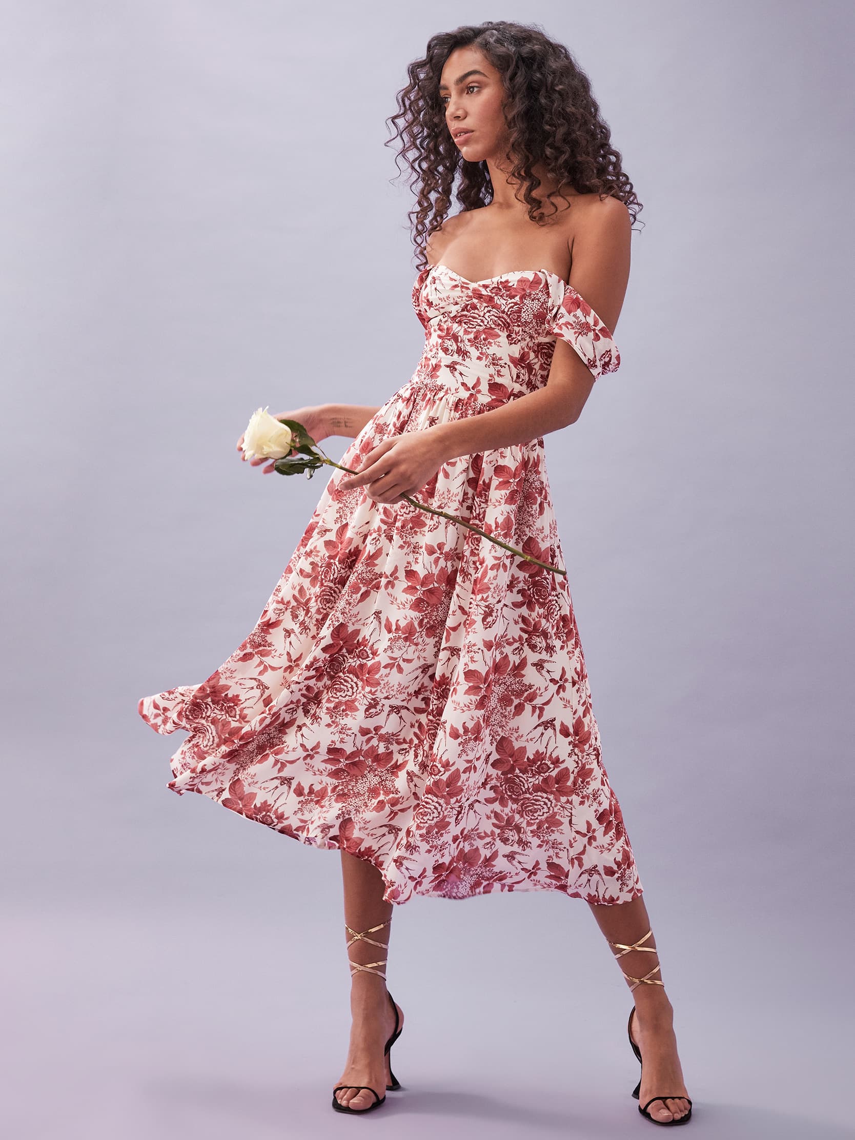 Toile De Jouy Violet Dress