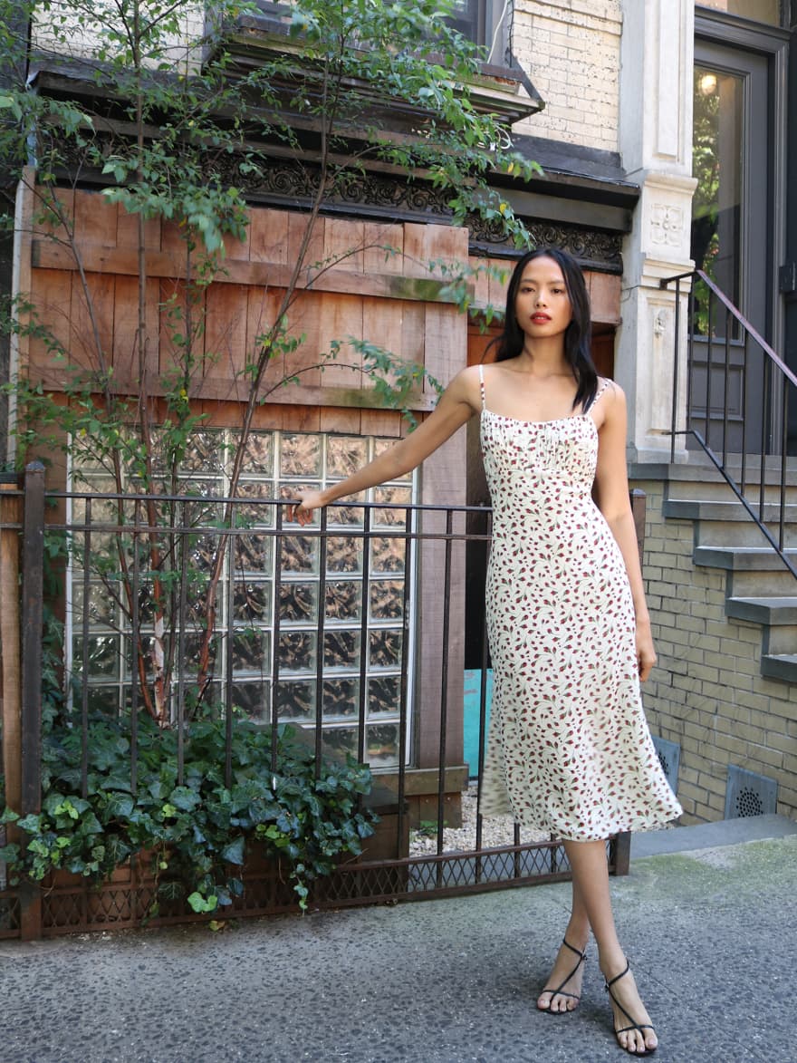 Reformation floral midi dress clearance