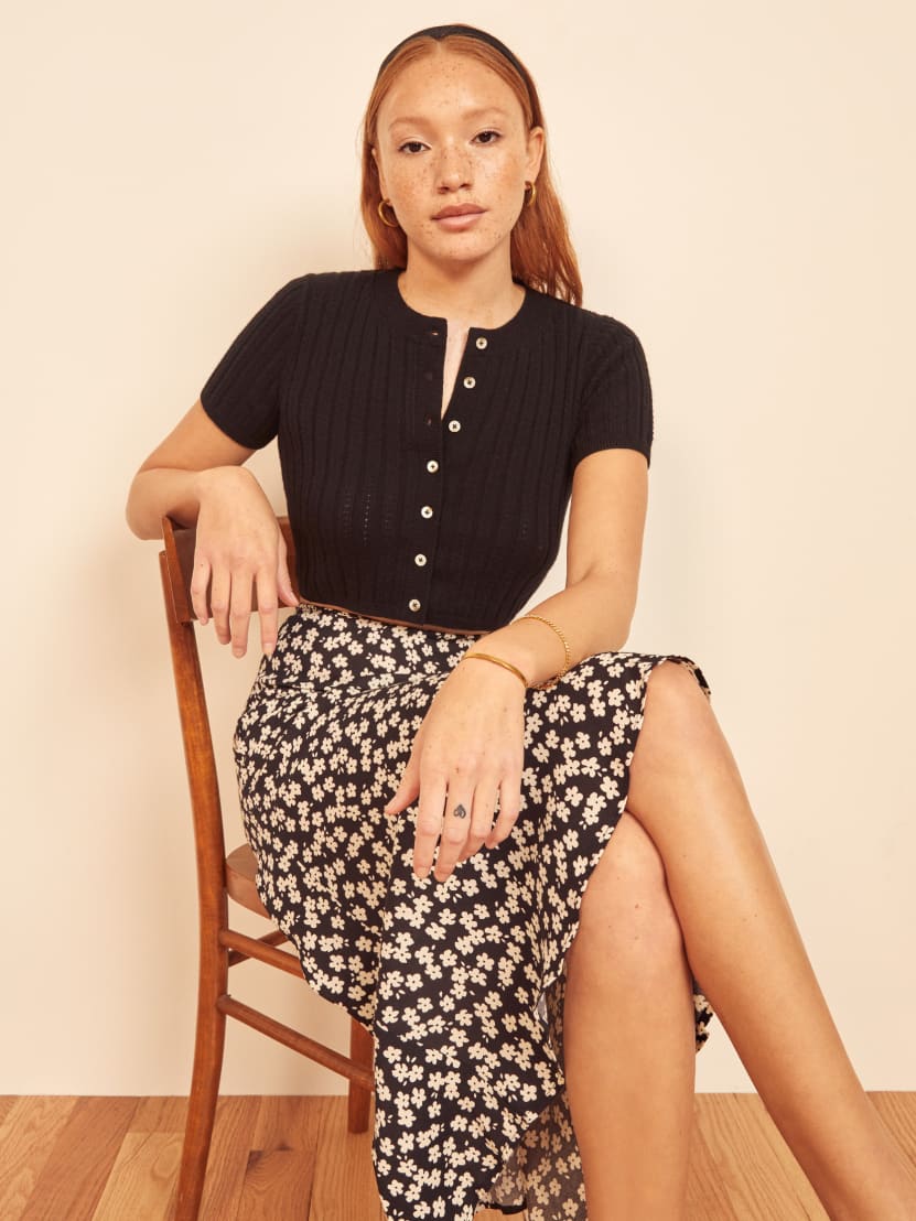 Reformation cropped sweater clearance