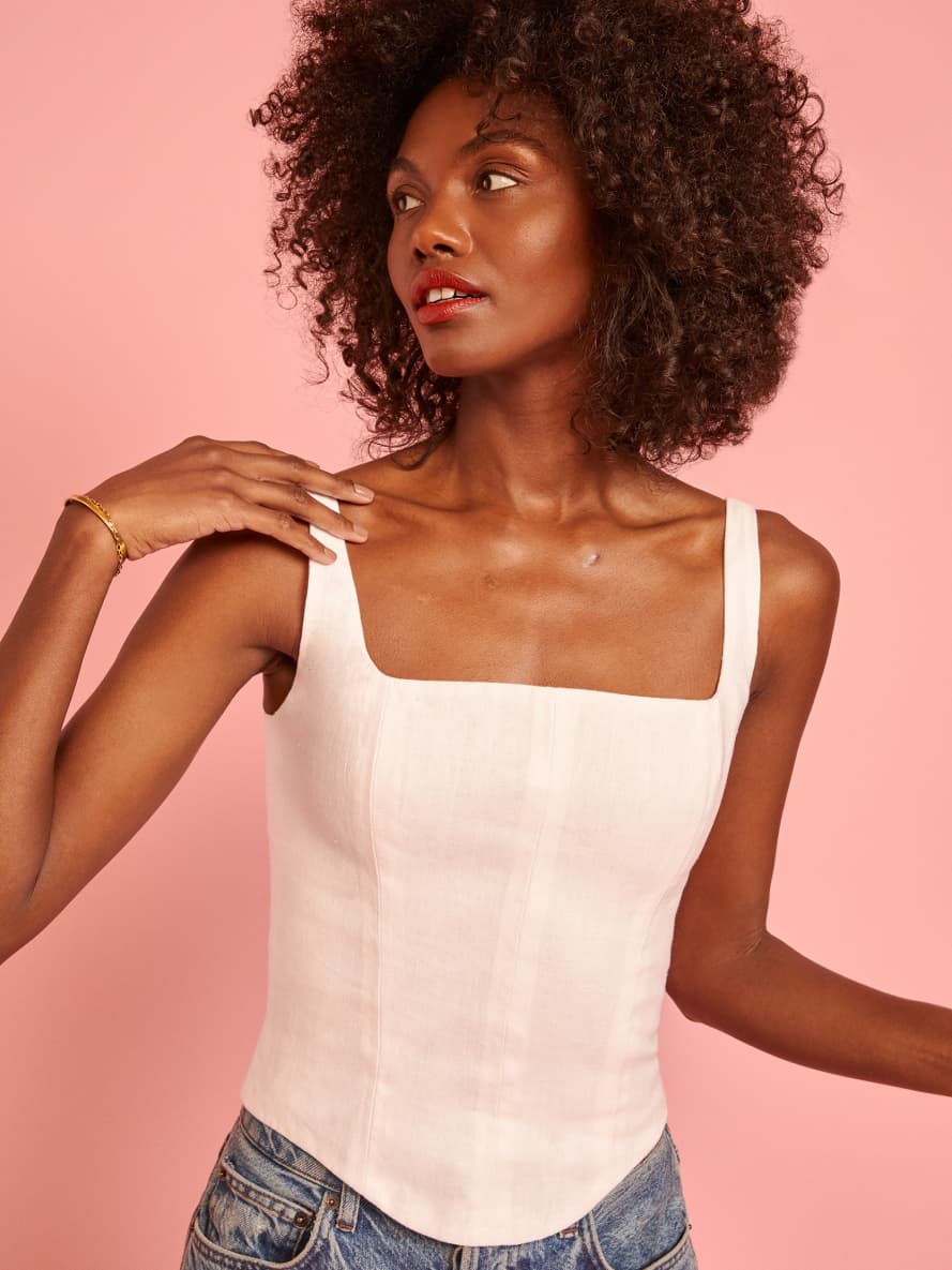 Reformation bustier top clearance