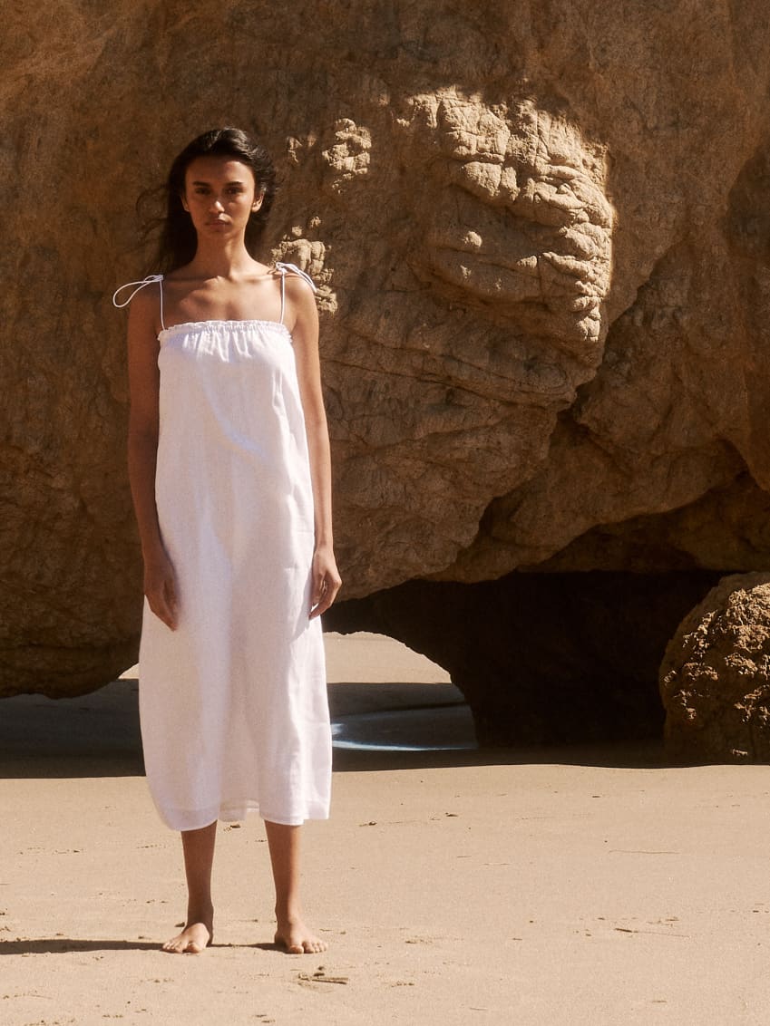 Reformation tie dress cheap