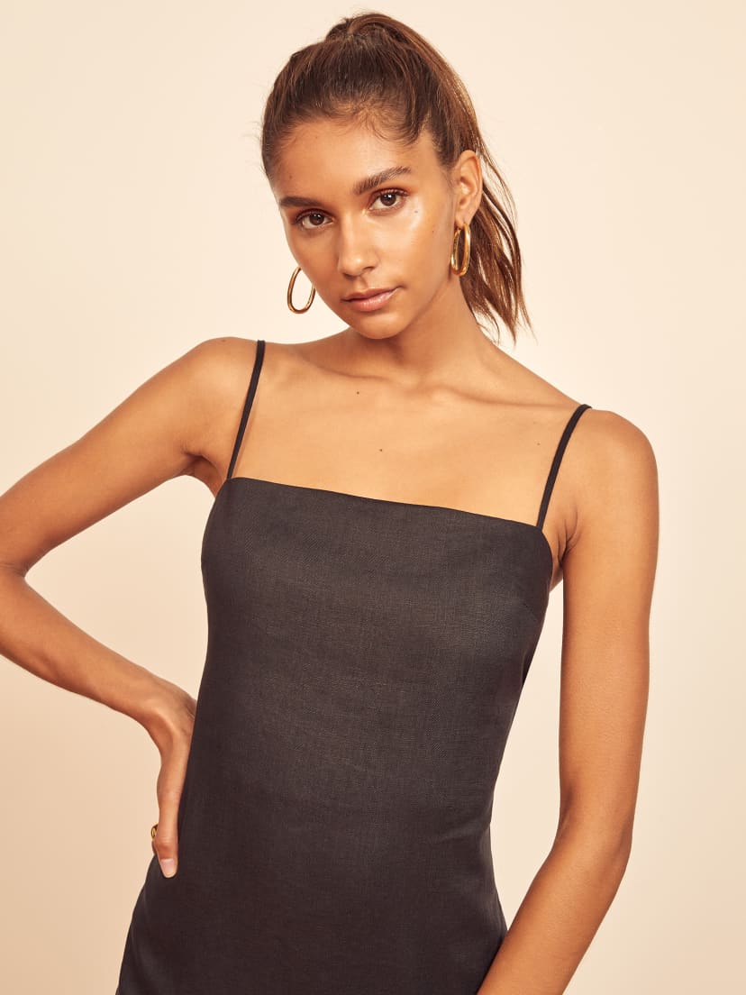 reformation jeans black dress