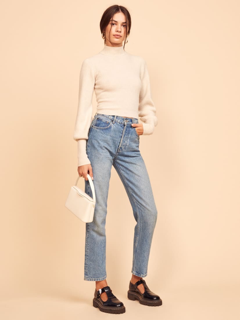 Reformation osteria open back sweater clearance