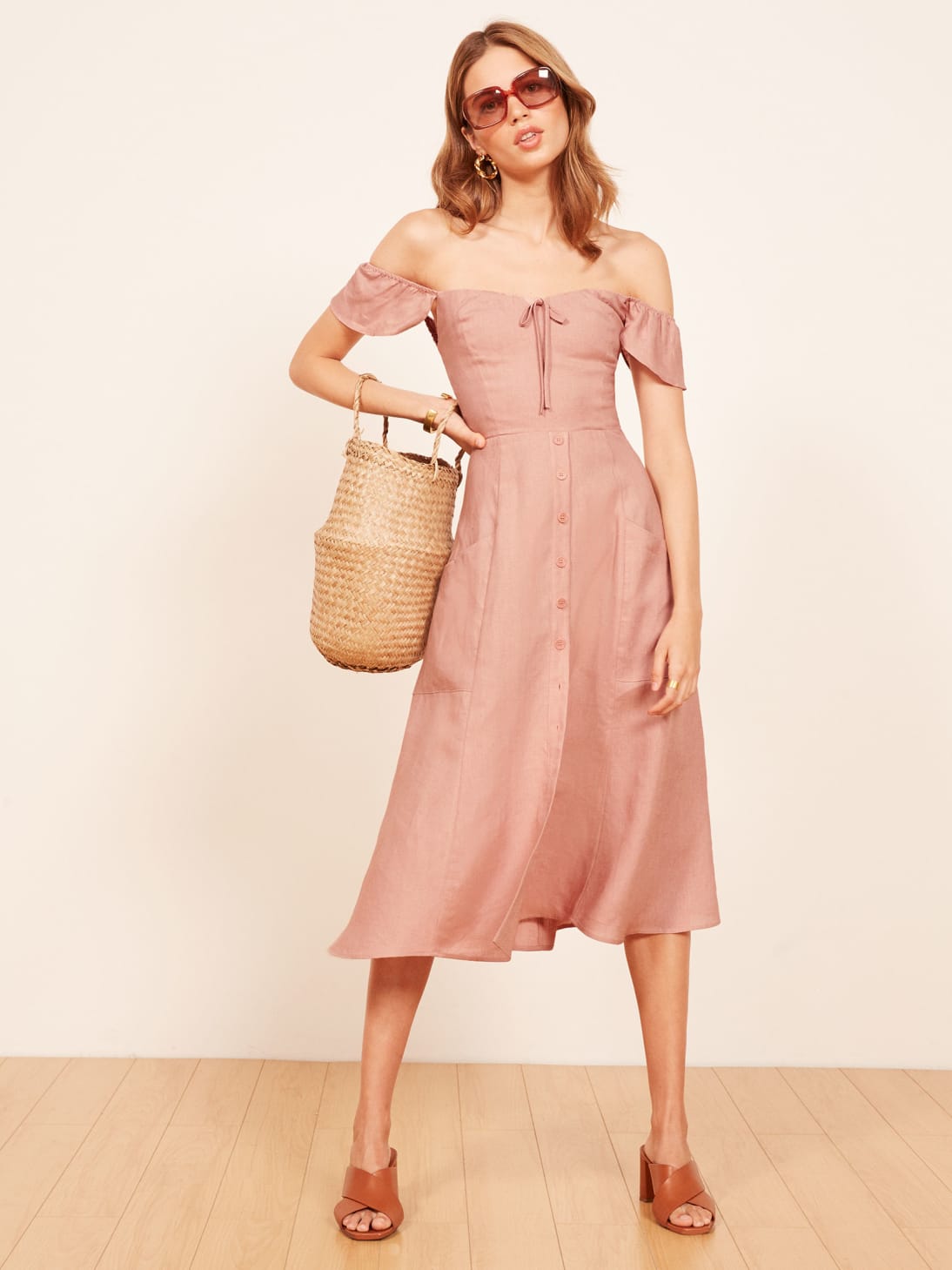 Reformation pink dress Clearance