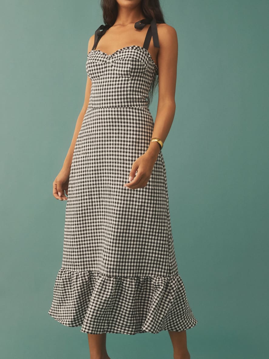 Vale Dress - Tank Straps Midi Linen
