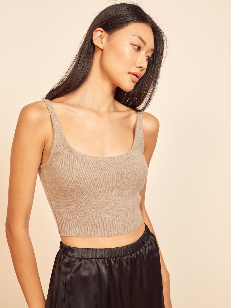 Reformation varenne cashmere tank and cardi set clearance