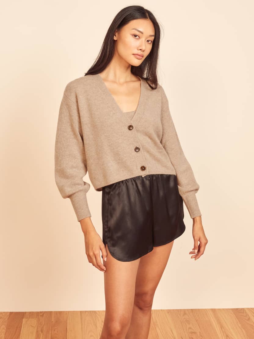 Varenne Cashmere Tank And Cardi Set