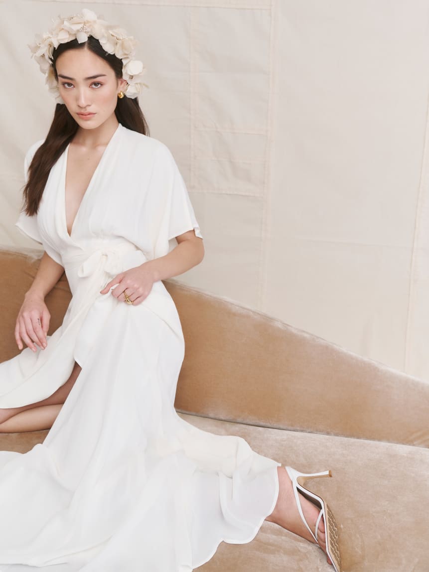 Reformation winslow dress ivory clearance