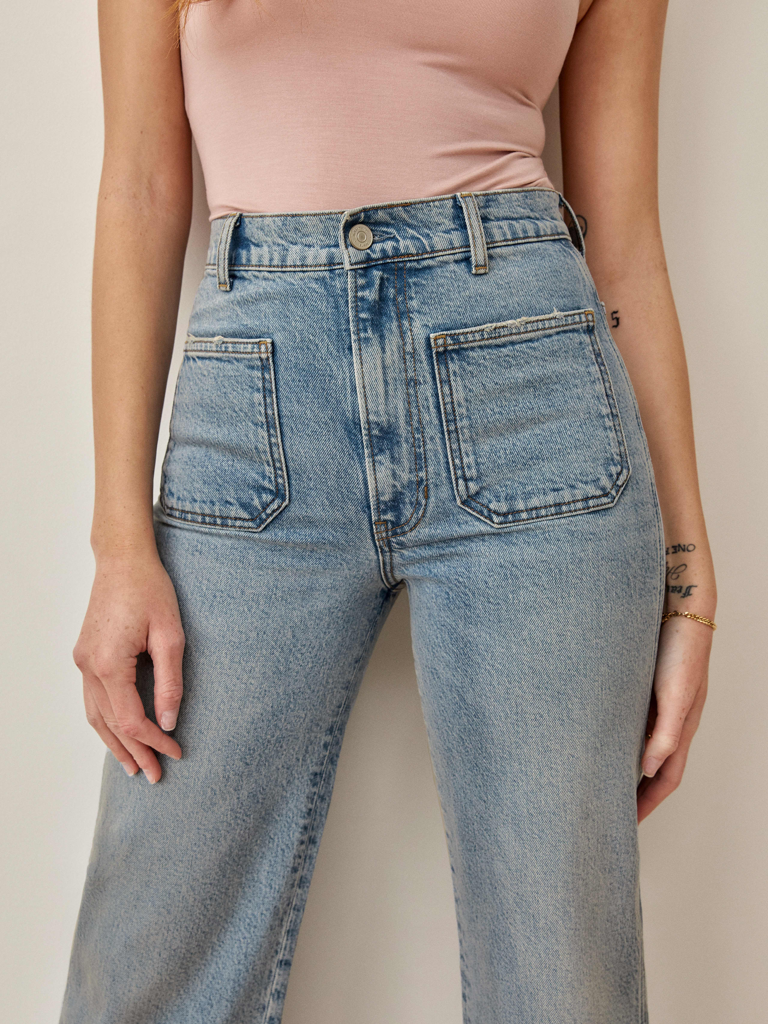high rise wide leg jeans black