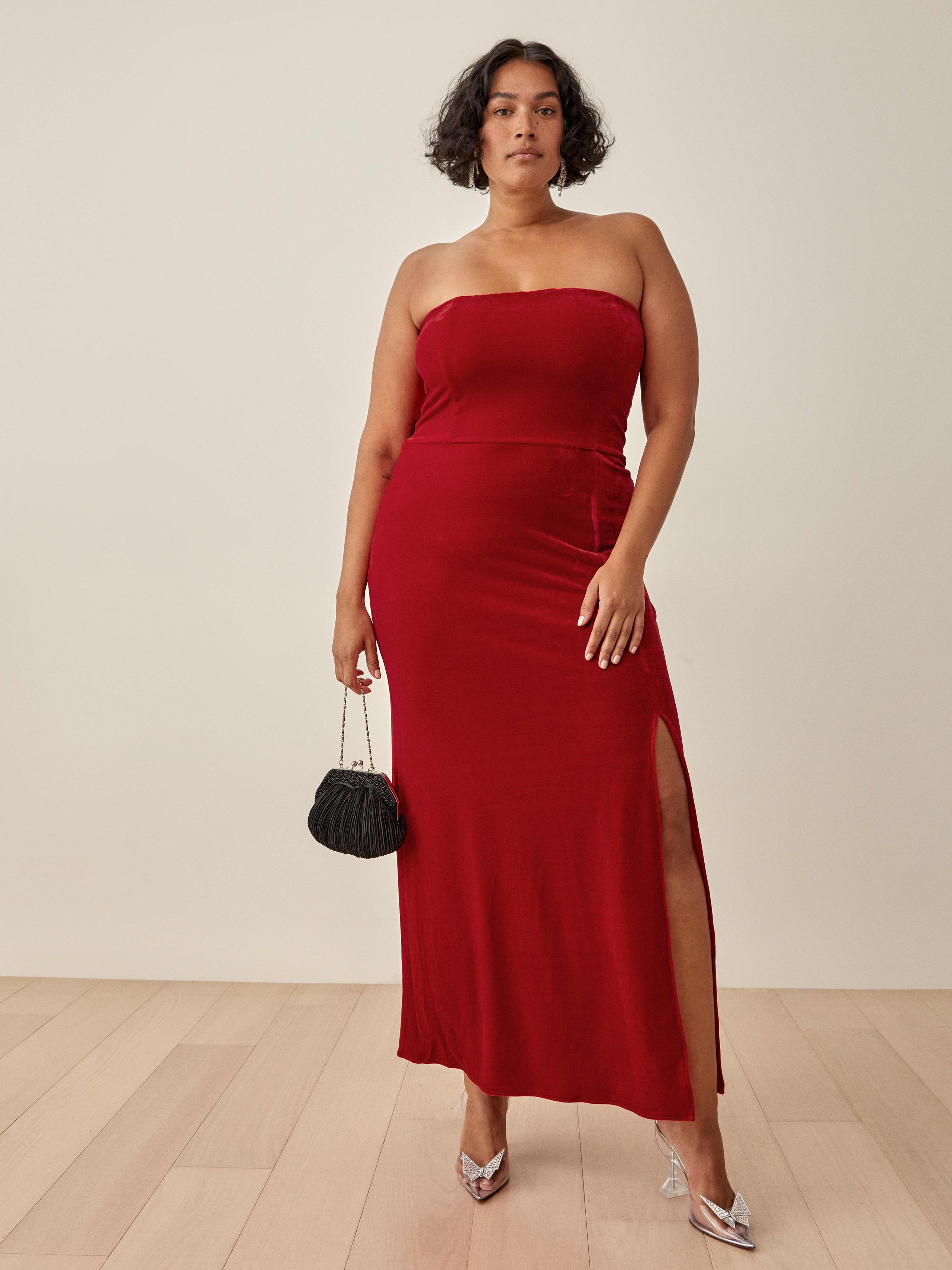 Cherry Beacon Velvet Dress