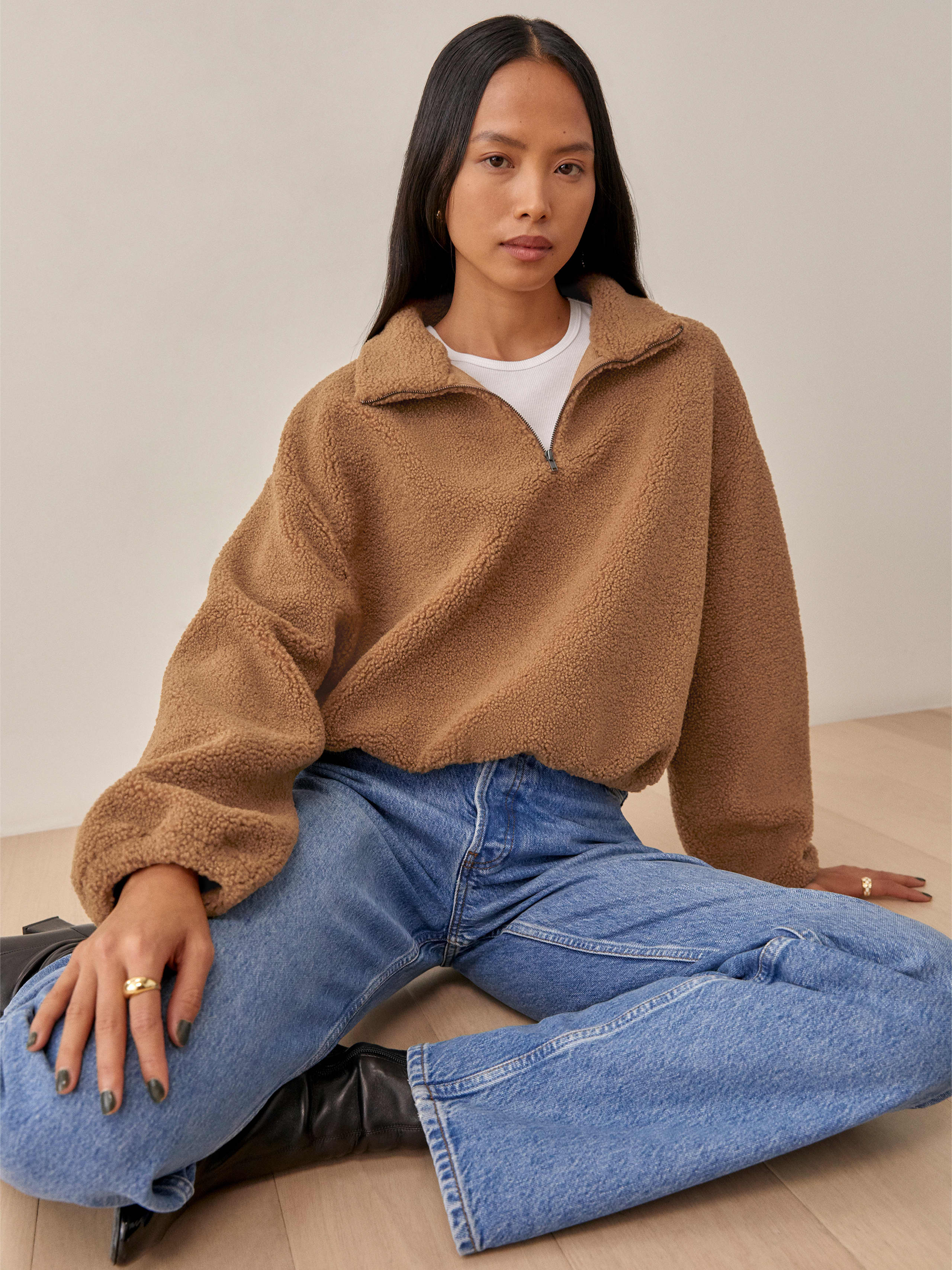 Camel Bolton Zip Jacket