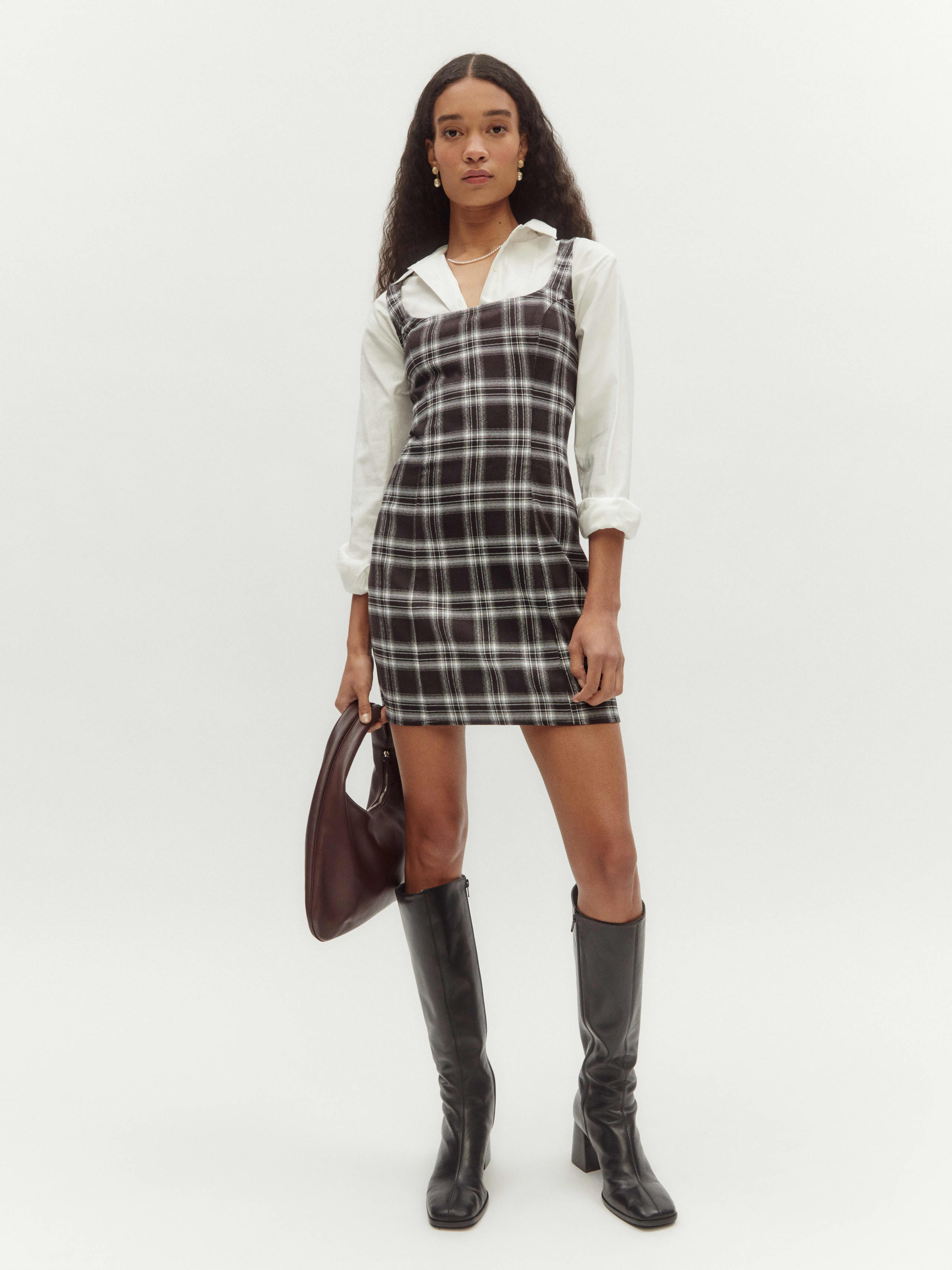 Black/White Check Bowes Dress