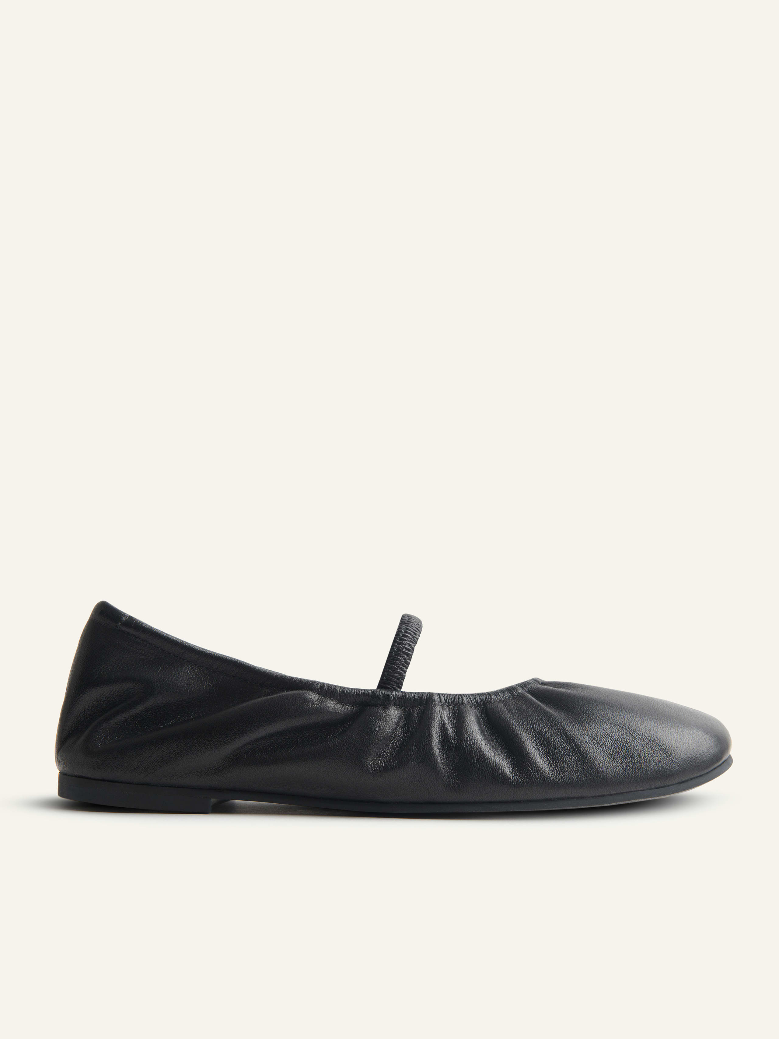 Buffy Ruched Ballet Flat - Leather Sustainable Shoes | Reformation