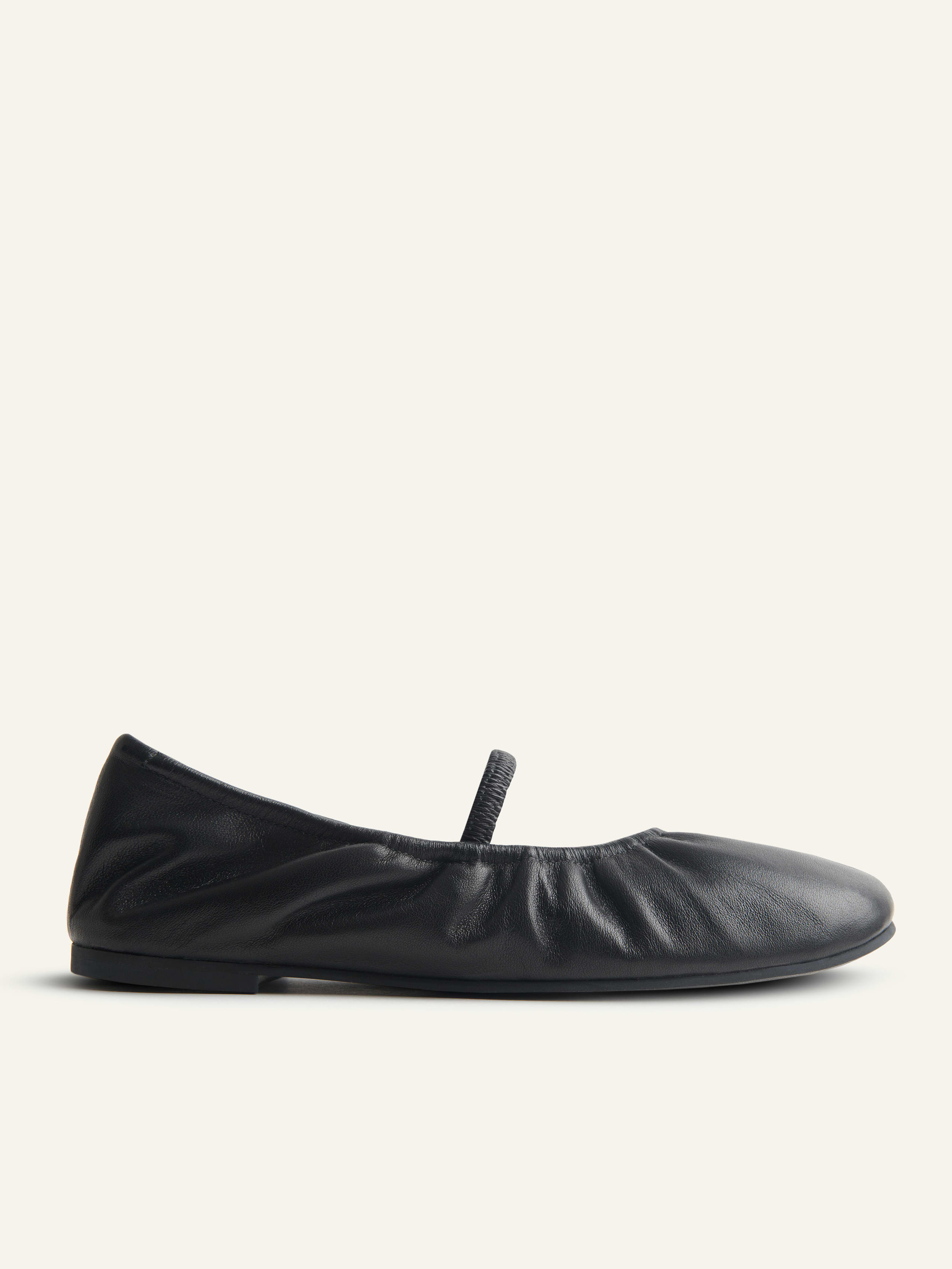 ruched ballet flats