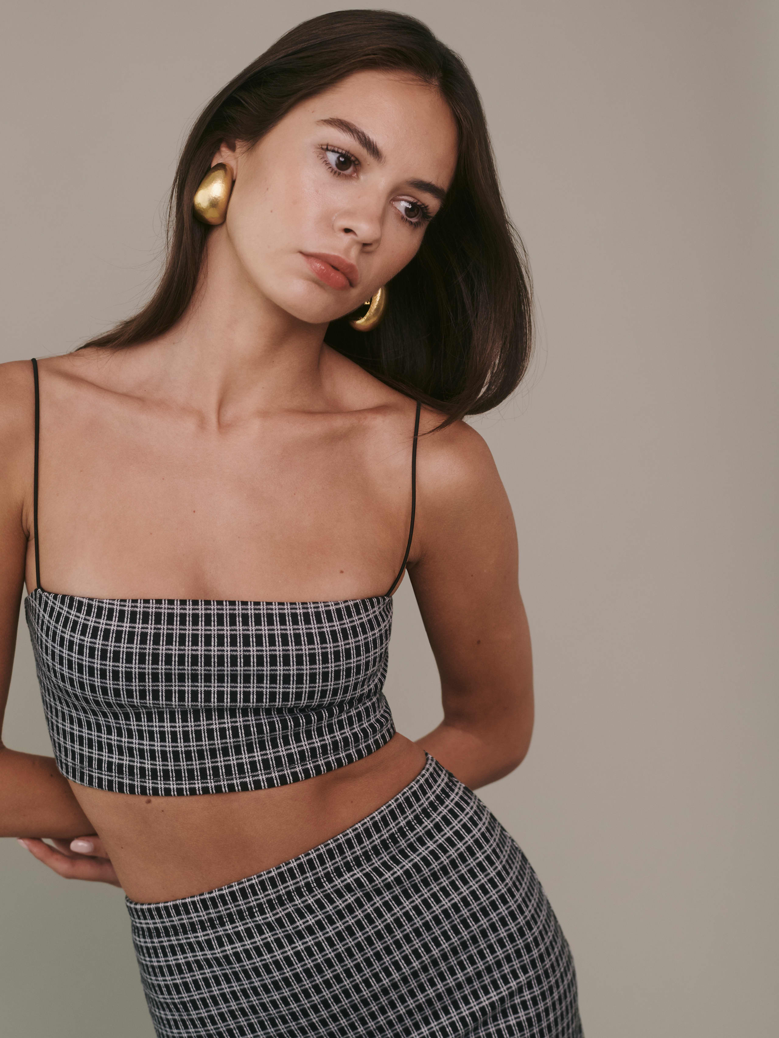 Black Check Callista Two Piece