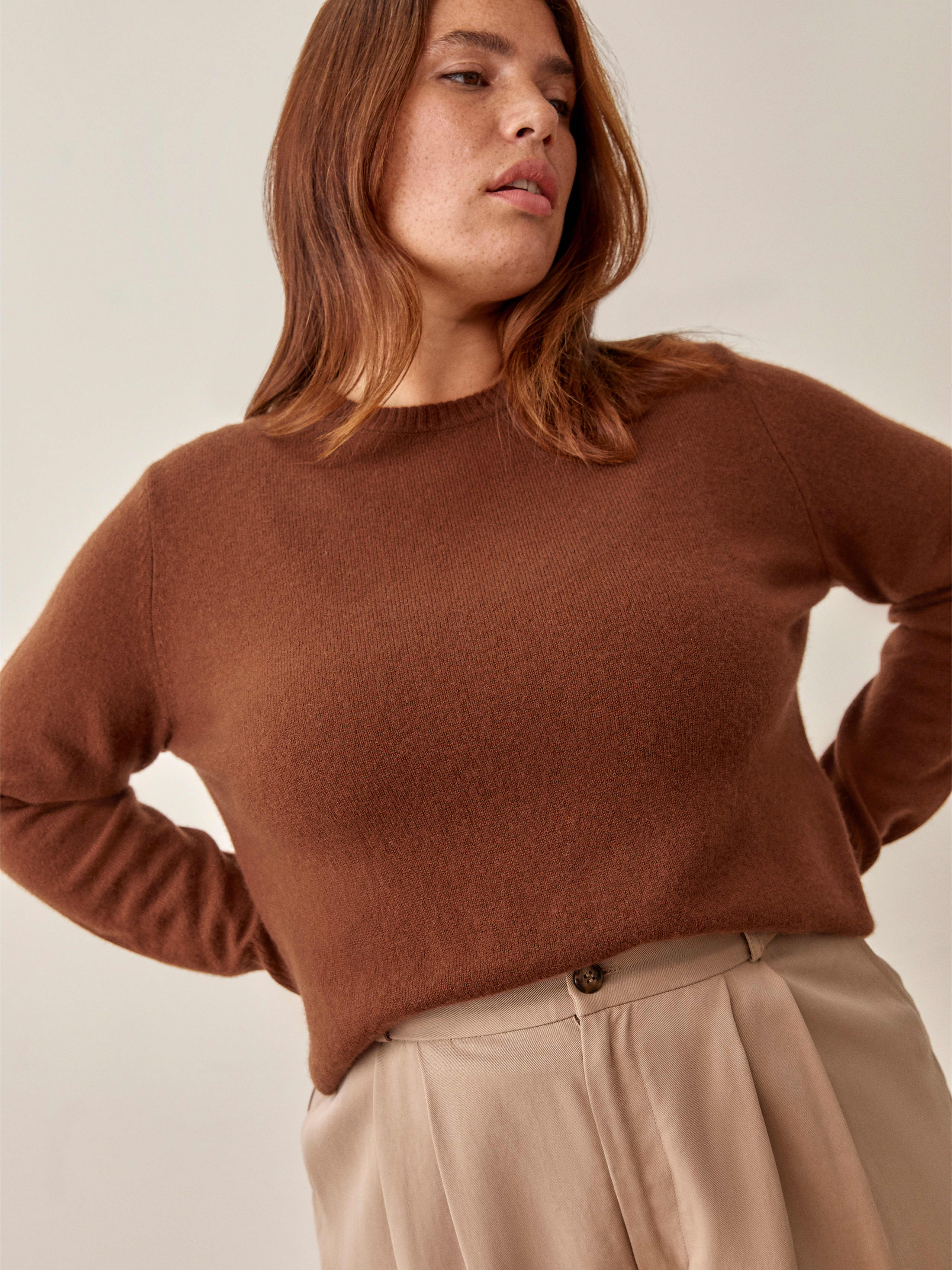 Cinnamon Cashmere Crew Es