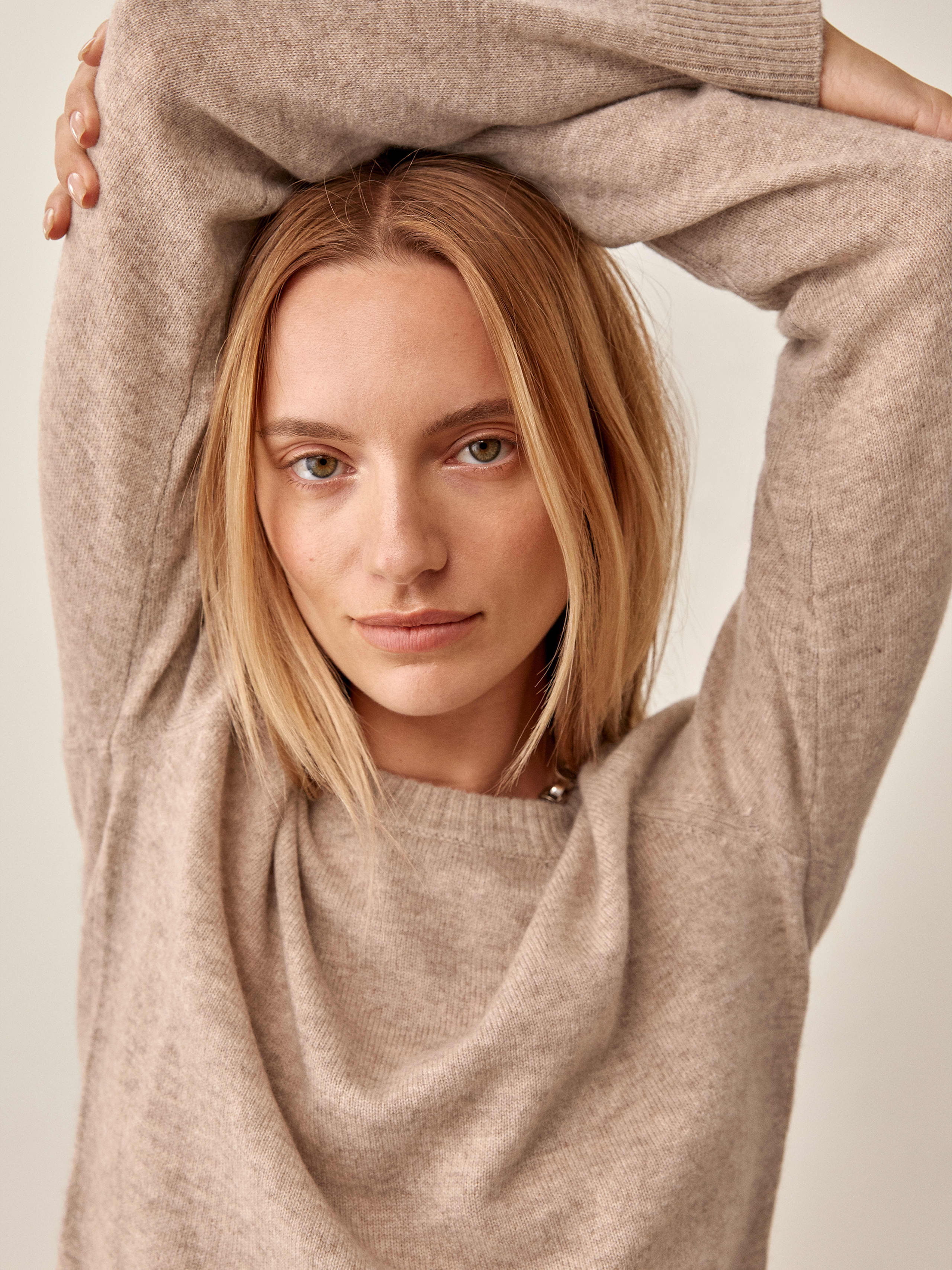 Oatmeal Cashmere Crew