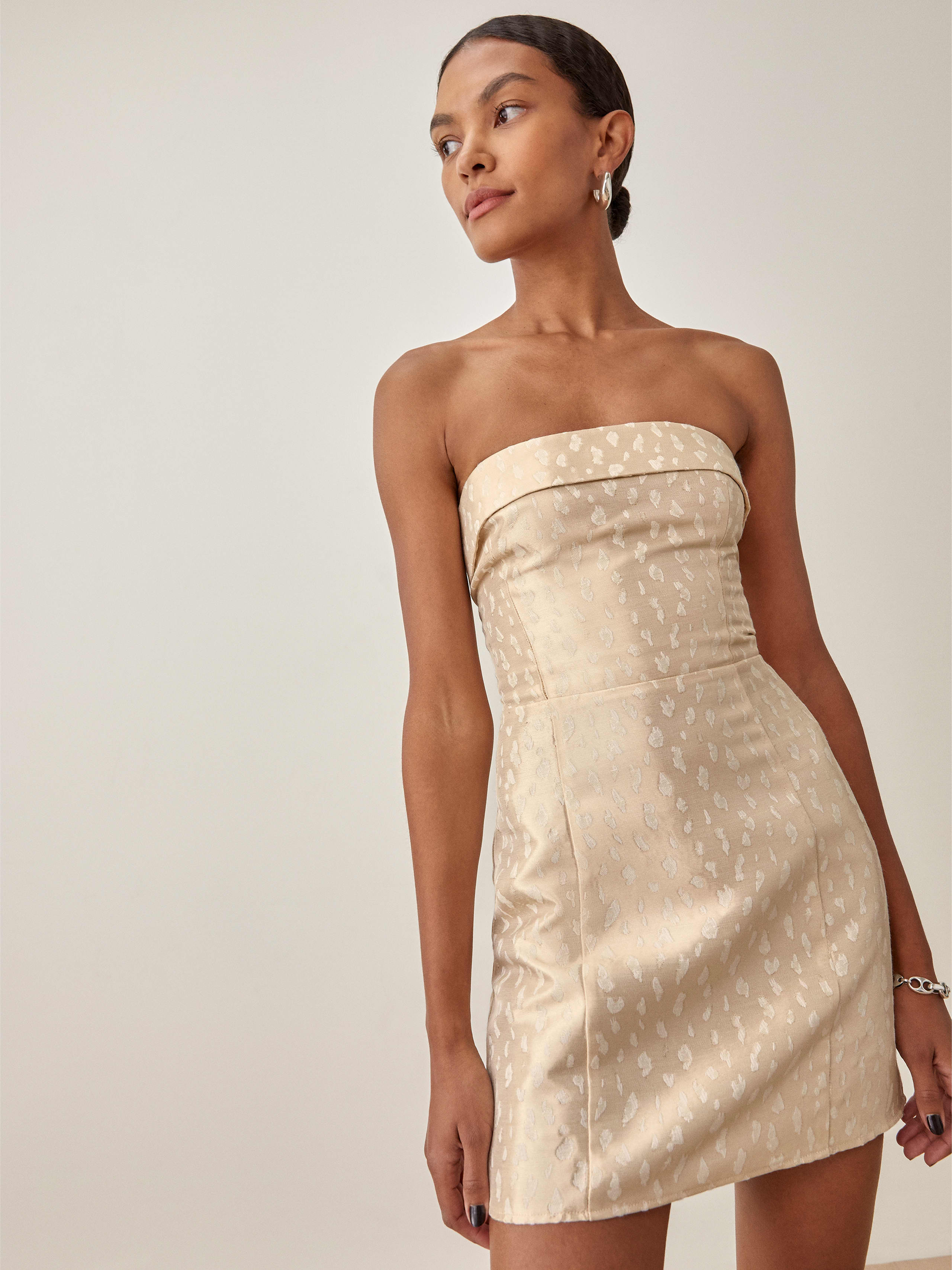 Ivory Brocade Ciaran Dress
